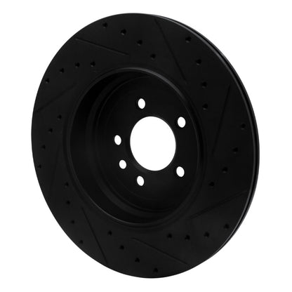 R1 Concepts R1 10-13 Land Rover Range Rover Sport Rear Left Drilled & Slotted Black Brake Rotor