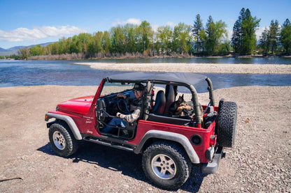 Bestop 97-02 Jeep Wrangler TJ Header Safari Bikini (Mesh)
