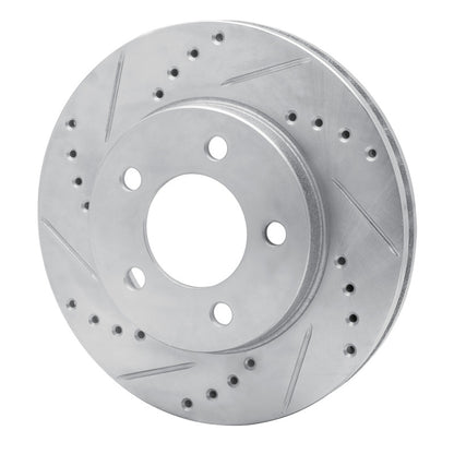 R1 Concepts R1 70-93 Ford Taurus (Excl SHO) Front Left Drilled & Slotted Silver Brake Rotor