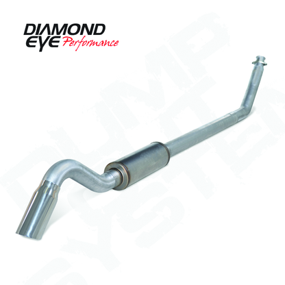 Diamond Eye Performance Diamond Eye 4in AL TURBO BACK SGL DUMP OUT 94-02 DODGE NO MFLR INCLUDING TIP
