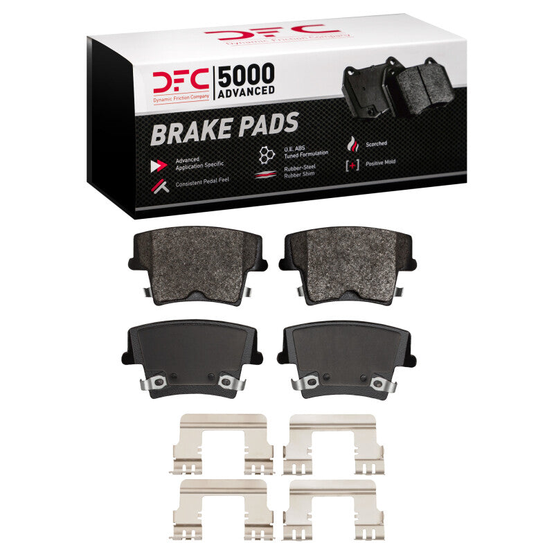 DFC 05-18 Chrysler 300 Rear 5000 Advanced Semi Metallic Brake Pads and Hardware Kit