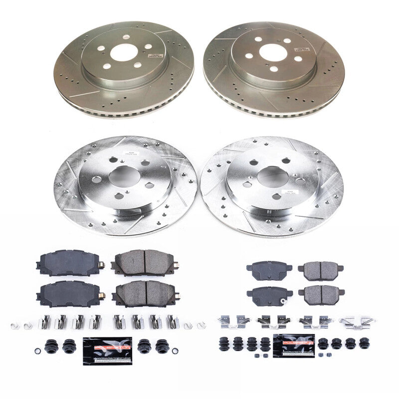 PowerStop Power Stop 20-22 Toyota Prius Prime Front and Rear Z23 Evolution Brake Kit
