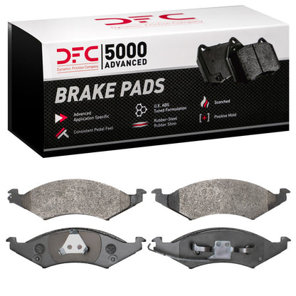 DFC 86-92 Ford Taurus (Excl SHO) Front 5000 Advanced Semi Metallic Brake Pads