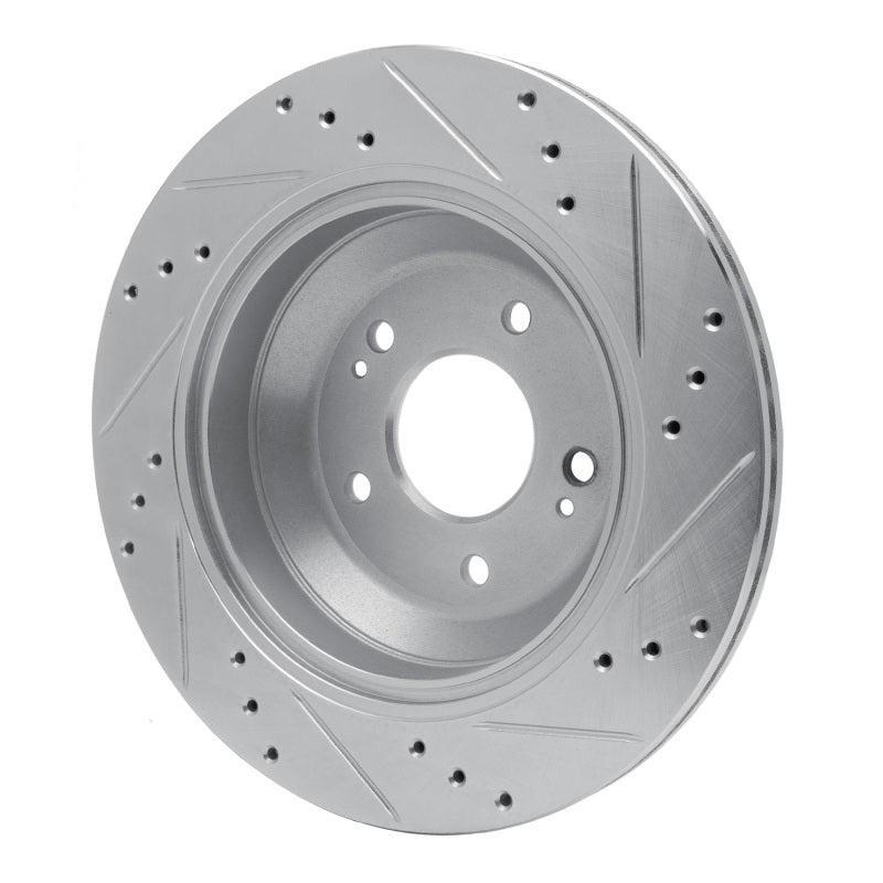 R1 Concepts R1 11-17 Hyundai Equus Rear Left Drilled & Slotted Silver Brake Rotor