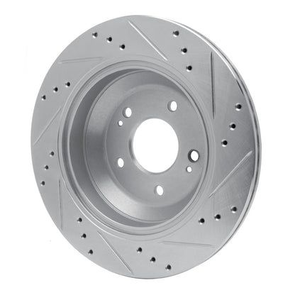 R1 Concepts R1 11-17 Hyundai Equus Rear Left Drilled & Slotted Silver Brake Rotor