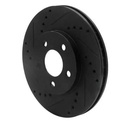 R1 Concepts R1 00-05 Chrysler Neon Front Left Drilled & Slotted Black Brake Rotor