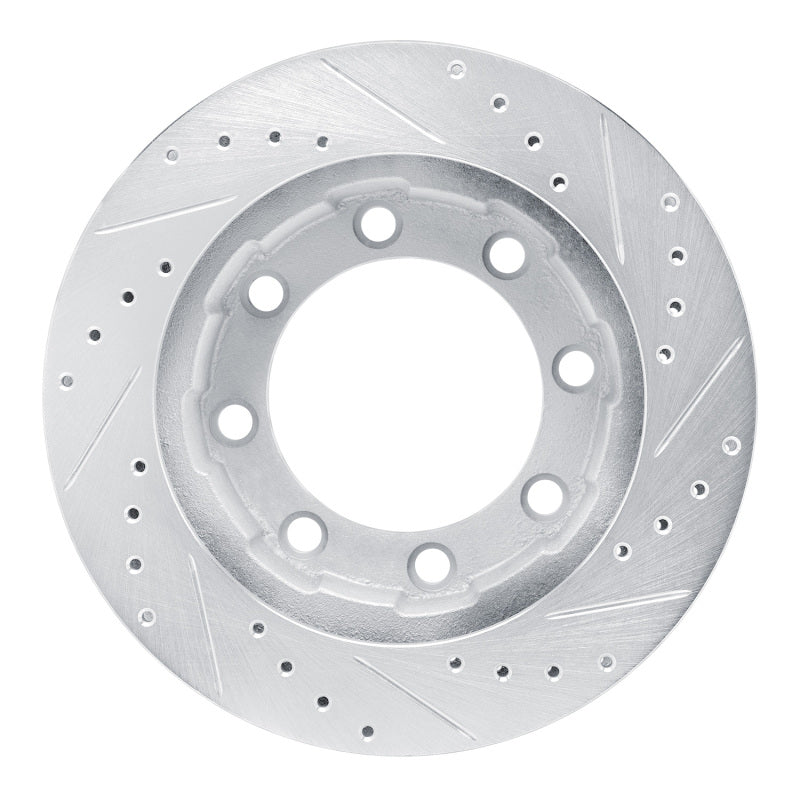 R1 Concepts R1 77-79 Ford F-250 4WD (Excl Super Duty) Front Left Drilled & Slotted Silver Brake Rotor