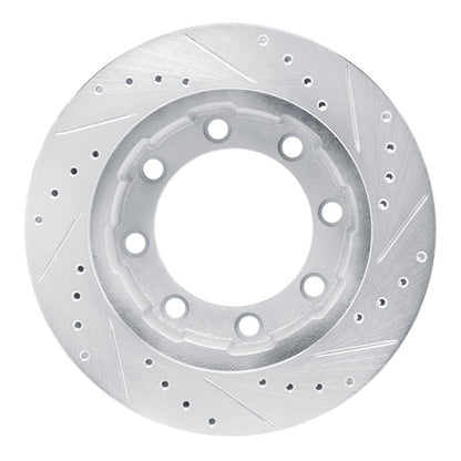 R1 Concepts R1 77-79 Ford F-250 4WD (Excl Super Duty) Front Left Drilled & Slotted Silver Brake Rotor
