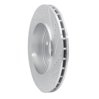 R1 Concepts R1 12-25 Dodge Durango Rear Left Drilled & Slotted Silver Brake Rotor