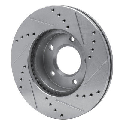 R1 Concepts R1 92-95 Mazda MPV Front Left Drilled & Slotted Silver Brake Rotor