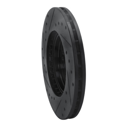 R1 Concepts R1 91-04 Dodge STEALTH Front Right Drilled & Slotted Black Brake Rotor