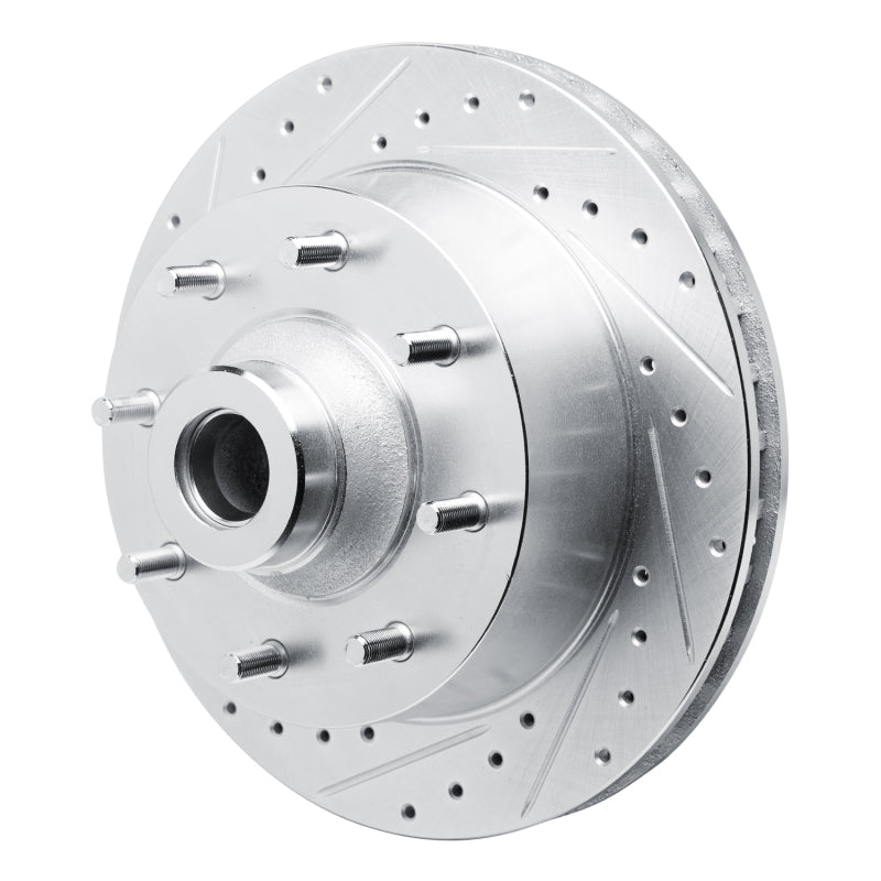 R1 Concepts R1 73-77 Dodge B300 Van (71-74) / B300 (75-80) Front Left Drilled & Slotted Silver Brake Rotor