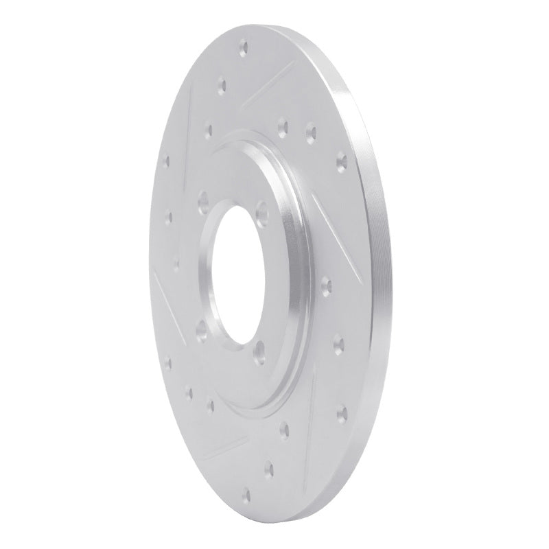 R1 Concepts R1 70-79 Toyota Carina Front Left Drilled & Slotted Silver Brake Rotor