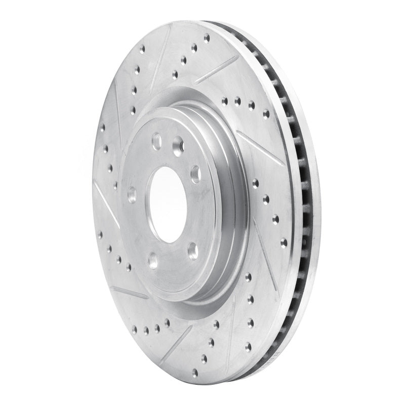 R1 Concepts R1 11-19 Ford Explorer Front Left Drilled & Slotted Silver Brake Rotor