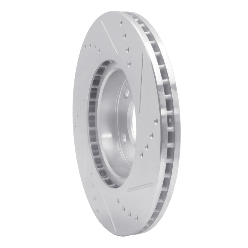 R1 Concepts R1 14-24 Mazda 3 Front Left Drilled & Slotted Silver Brake Rotor