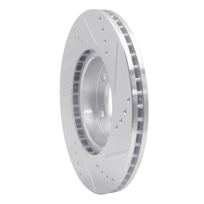 R1 Concepts R1 14-24 Mazda 3 Front Left Drilled & Slotted Silver Brake Rotor