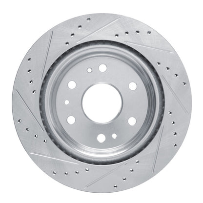 R1 Concepts R1 23-25 Chevrolet Colorado Rear Right Drilled & Slotted Silver Brake Rotor