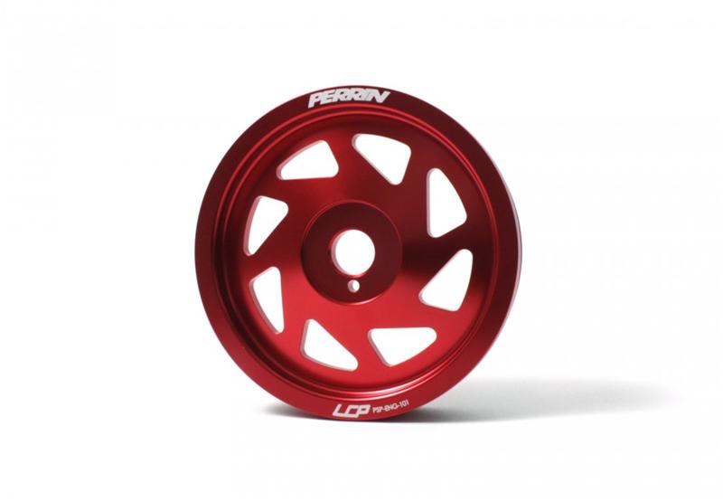 Perrin Performance PERRIN 15-18 Subaru WRX / 13-20 BRZ / 14-18 FXT / 13-16 Crosstrek Lightened Crank Pulley - Red