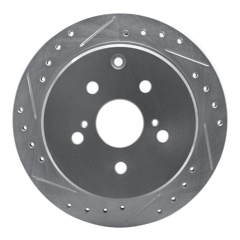 R1 Concepts R1 86-97 Toyota Previa Rear Left Drilled & Slotted Silver Brake Rotor