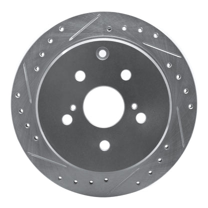 R1 Concepts R1 86-97 Toyota Previa Rear Left Drilled & Slotted Silver Brake Rotor