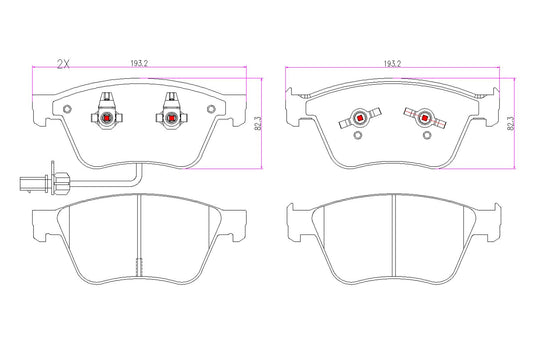 BOGAP A8210311 Brake Pad Set, Disc Brake | ML Performance Car Parts