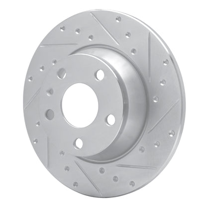 R1 Concepts R1 08-15 Audi TT Rear Right Drilled & Slotted Silver Brake Rotor