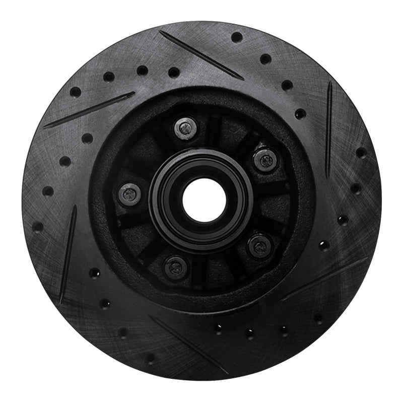 R1 Concepts R1 95-97 Ford Ranger (USA/Canada) Front Left Drilled & Slotted Black Brake Rotor