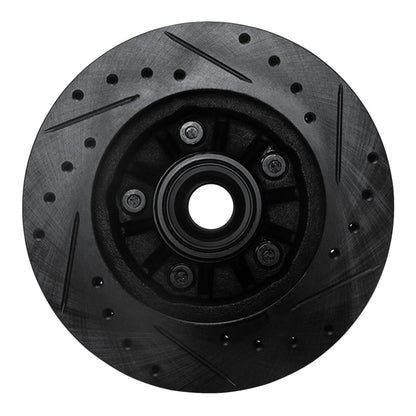 R1 Concepts R1 95-97 Ford Ranger (USA/Canada) Front Left Drilled & Slotted Black Brake Rotor
