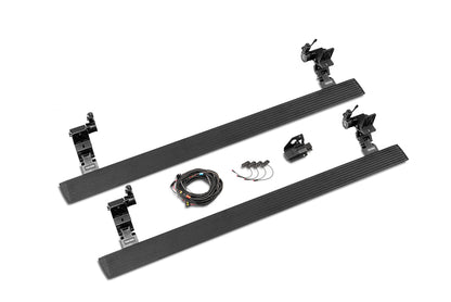 Go Rhino RealTruck 2024 Toyota Tacoma CC 4dr VoltStep Electric Running Board Kit (No Drill) - Tex. Blk