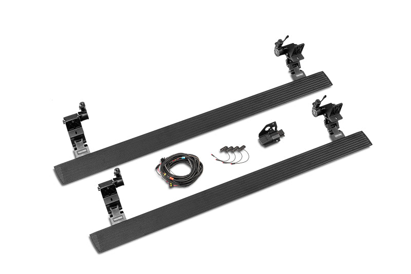 Go Rhino RealTruck 15-19 Chevy Silverado 25/3500HD CC (Gas) 4dr VoltStep Electric Running Board Kit - Tex Blk