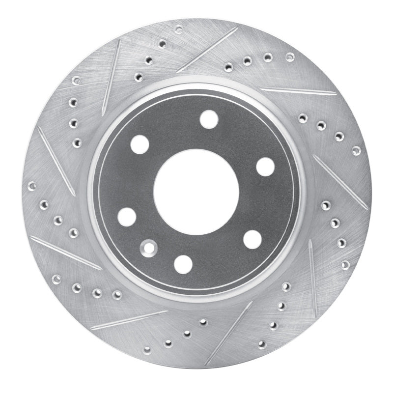 R1 Concepts R1 07-17 Buick Enclave Front Left Drilled & Slotted Silver Brake Rotor