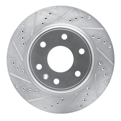R1 Concepts R1 07-17 Buick Enclave Front Left Drilled & Slotted Silver Brake Rotor