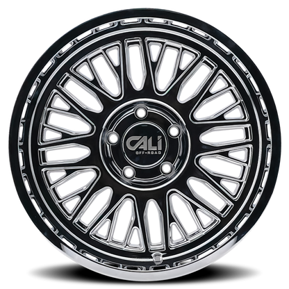 Cali Off-Road 9116 Vertex 24x14 / 6x135 BP / -76mm Offset / 87.1mm Hub Chrome Wheel