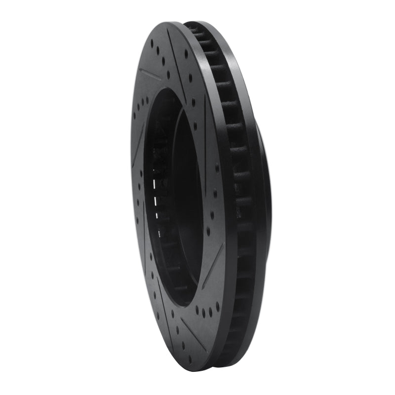R1 Concepts R1 97-05 Chevrolet Blazer Front Left Drilled & Slotted Black Brake Rotor