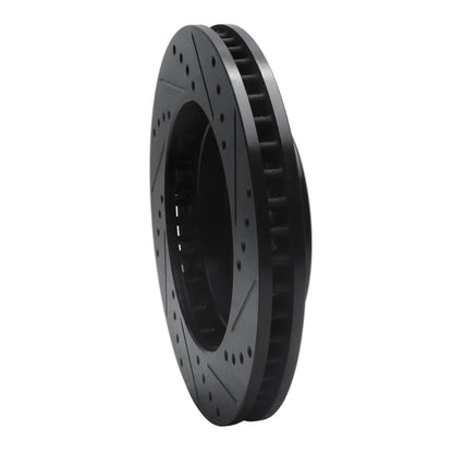 R1 Concepts R1 97-05 Chevrolet Blazer Front Left Drilled & Slotted Black Brake Rotor