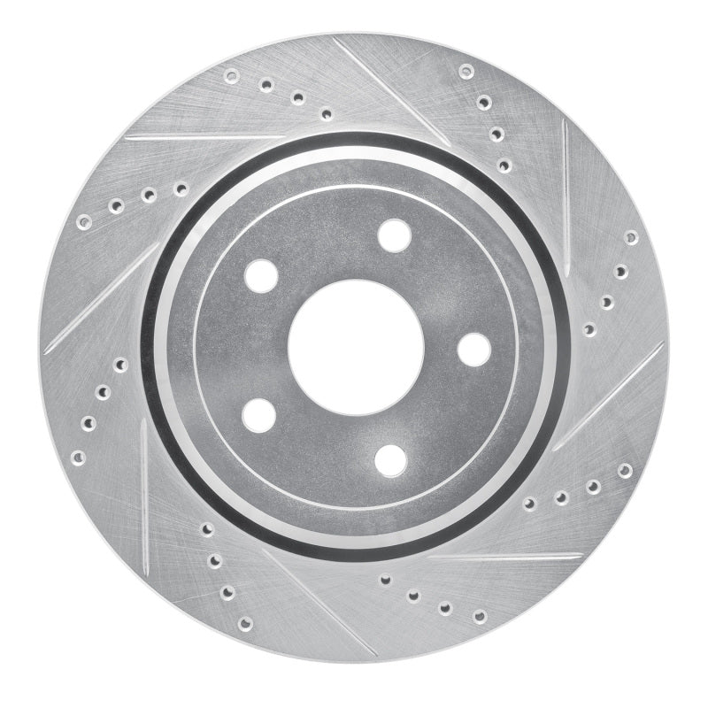 R1 Concepts R1 12-25 Dodge Durango Rear Right Drilled & Slotted Silver Brake Rotor