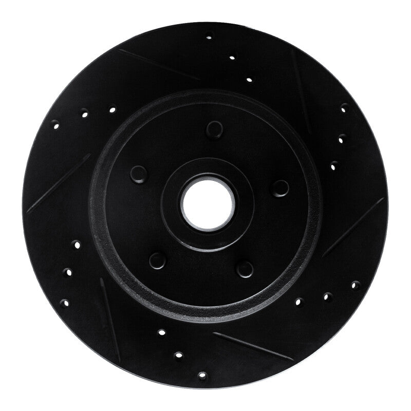 R1 Concepts R1 70-72 Ford Country Squire Front Right Drilled & Slotted Black Brake Rotor