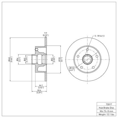 DFC 96-08 Audi A4 (USA/Canada) Rear GeoSPEC Coated Rotor