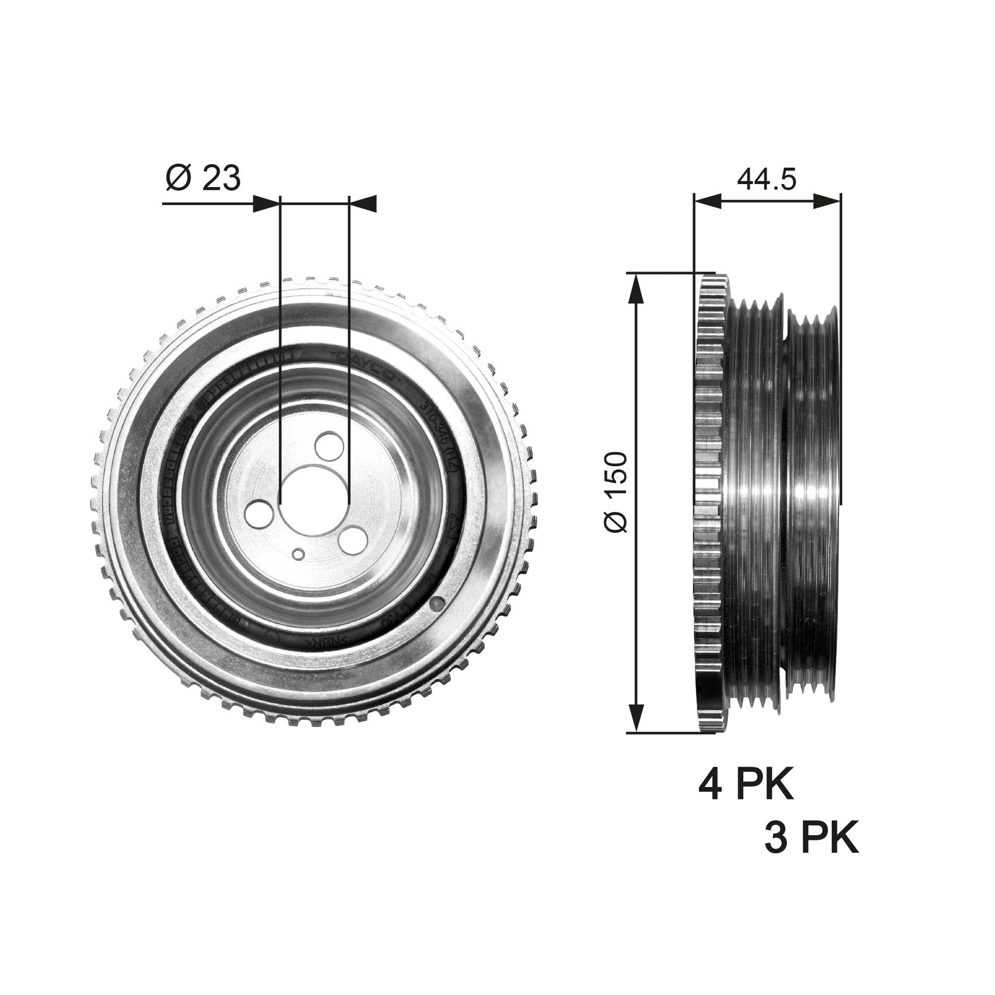 GATES GATTVD1049 Crankshaft Belt Pulley