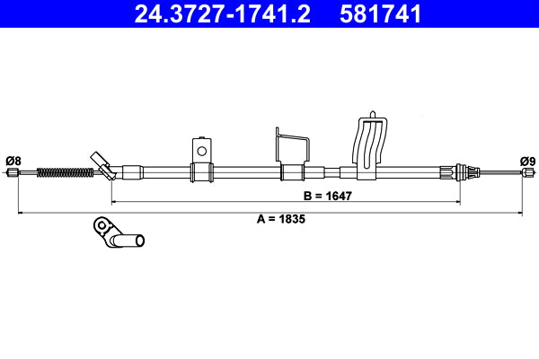 BOSCH 1987482581 Parking Brake Cable Pull