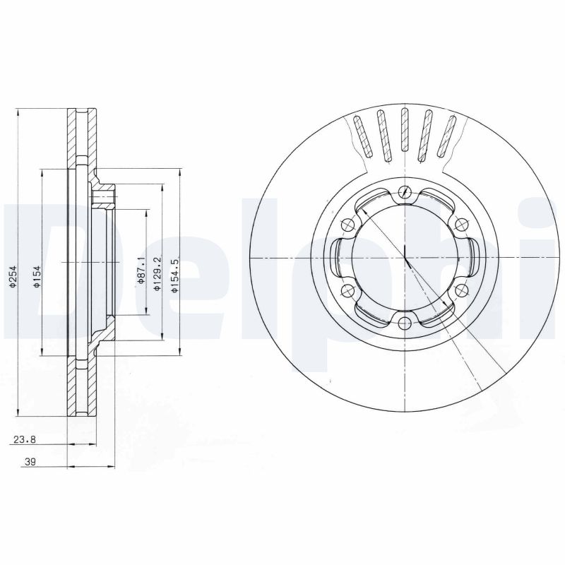DELPHI BG4106 Brake Disc .
