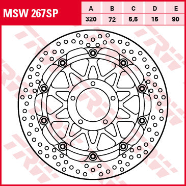TRW MOTO MSW267SP Brake Disc