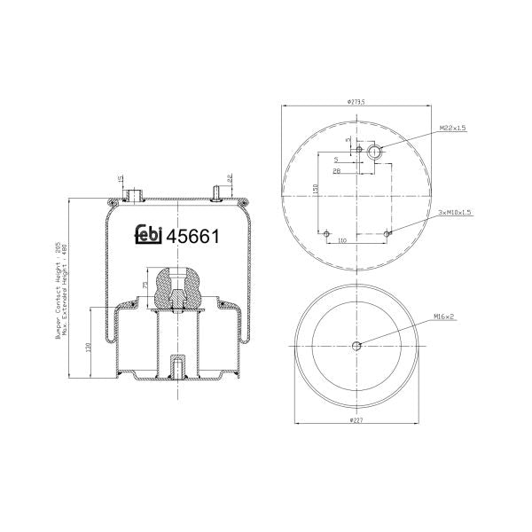 FEBI FE45661 Air Suspension Bellow