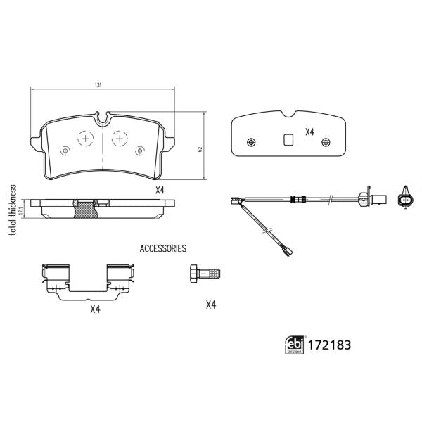 FEBI BILSTEIN FE172183 Disc Brake Brake Pad Set