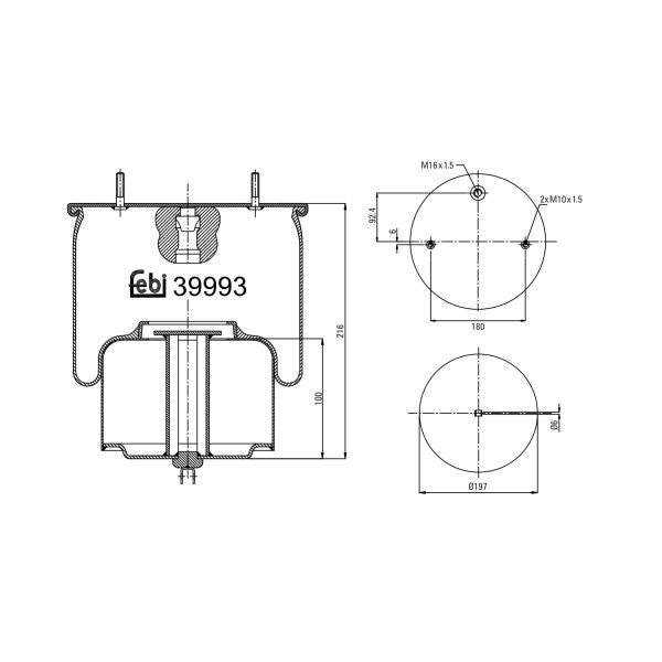 FEBI FE39993 Air Suspension Bellow