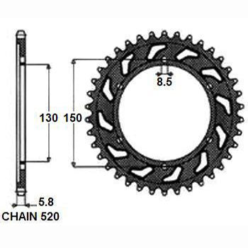 SUNSTAR SUNR1-3589-41 Chain Sprocket