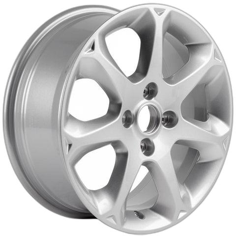 GENUINE FORD 1500437 x4 SET OF 4 FIESTA 16" ALLOY WHEEL 6.5J 7 SPOKE DESIGN SPARKLE SILVER 2008-2012