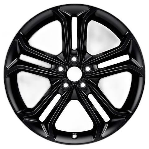 GENUINE FORD 1905166 x4 SET OF 4 FOCUS ALLOY WHEEL 19" 5 X 2-SPOKE DESIGN, ABSOLUTE BLACK 09/2014 - 03/2018