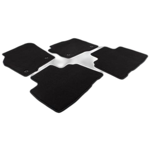 GENUINE FORD 1905280 EDGE VELOUR FLOOR MATS PREMIUM, FRONT AND REAR, BLACK