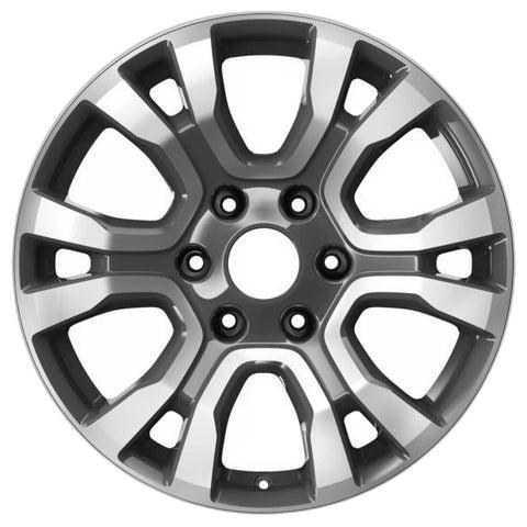 GENUINE FORD 1921398 x4 SET OF 4 RANGER ALLOY WHEEL 18" 6 X 2-SPOKE DESIGN, ARCTIC GREY MACHINED 2012 - 01/2019